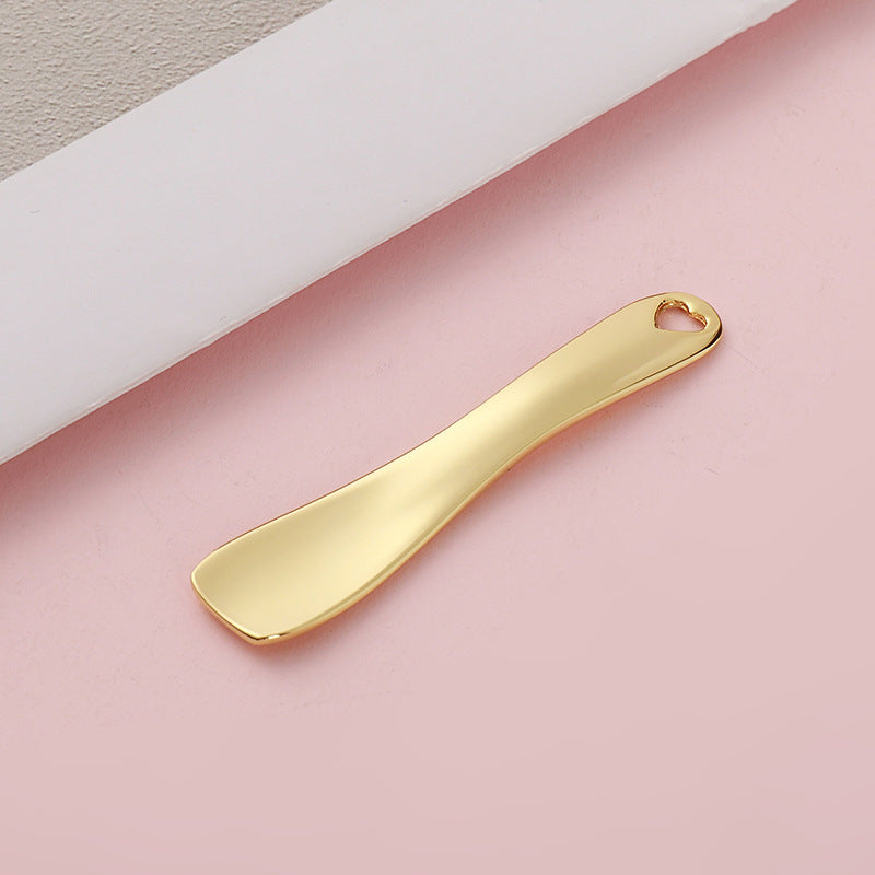 Cream spoon, cream spoon, metal cream spoon, mask stick, small spoon, eye cream mask spoon, heart-shaped hole eye cream spoon