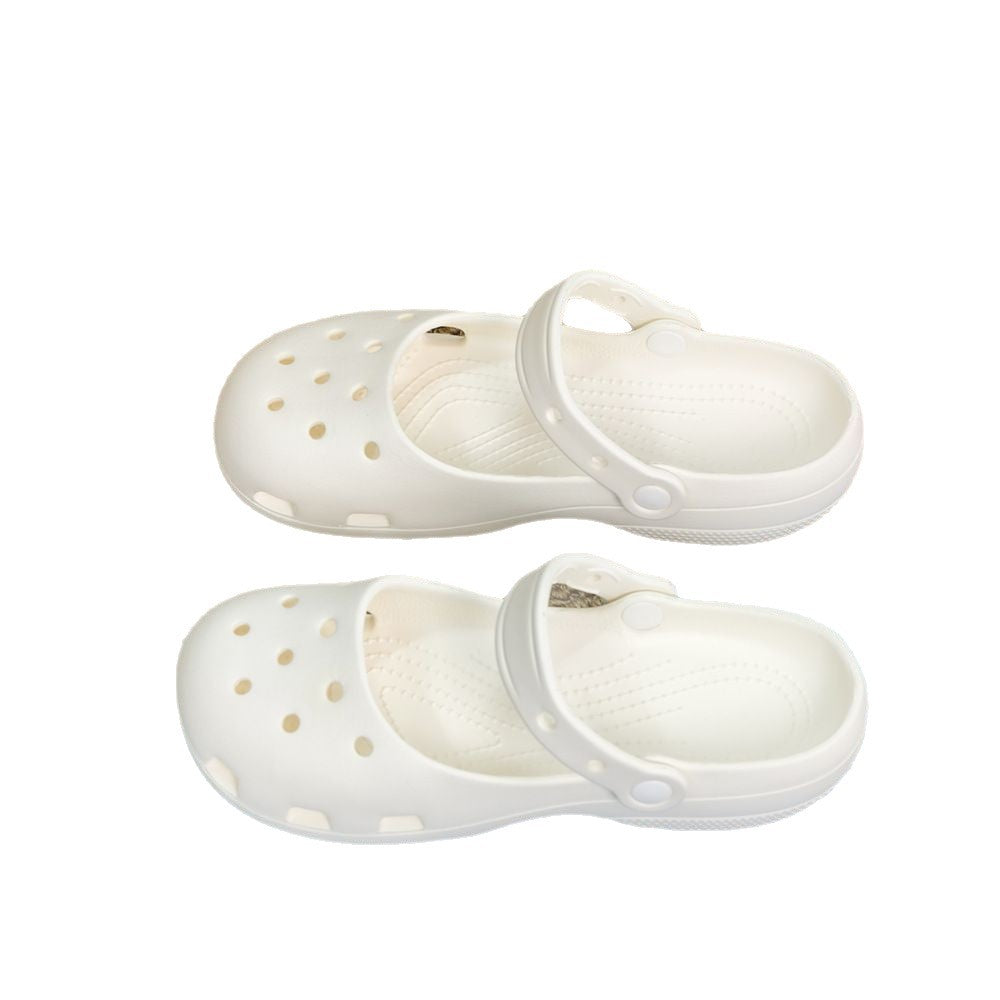 Summernew arrival ballet shoes clogs cut out nurse shoes women's sandals flat heel soft bottom breathable beach two-wear slippers