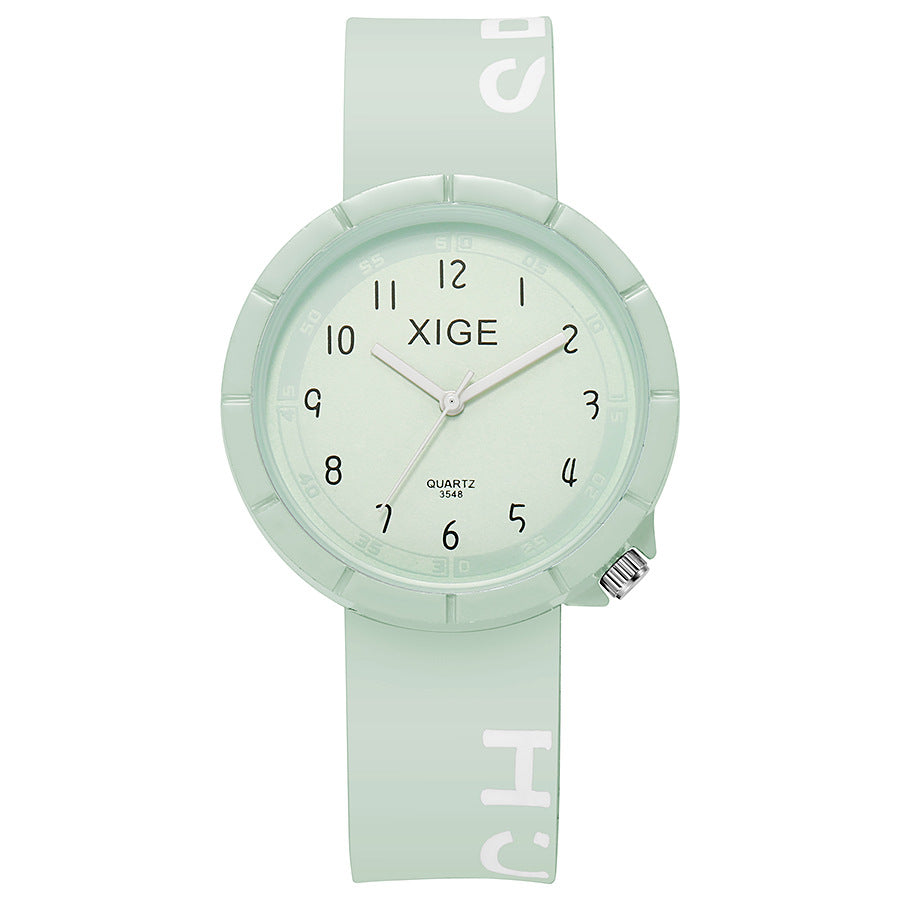New arrivalcutekidswaterproof watch comfortable silicone colorful student boys and girls kids quartz watch wholesale