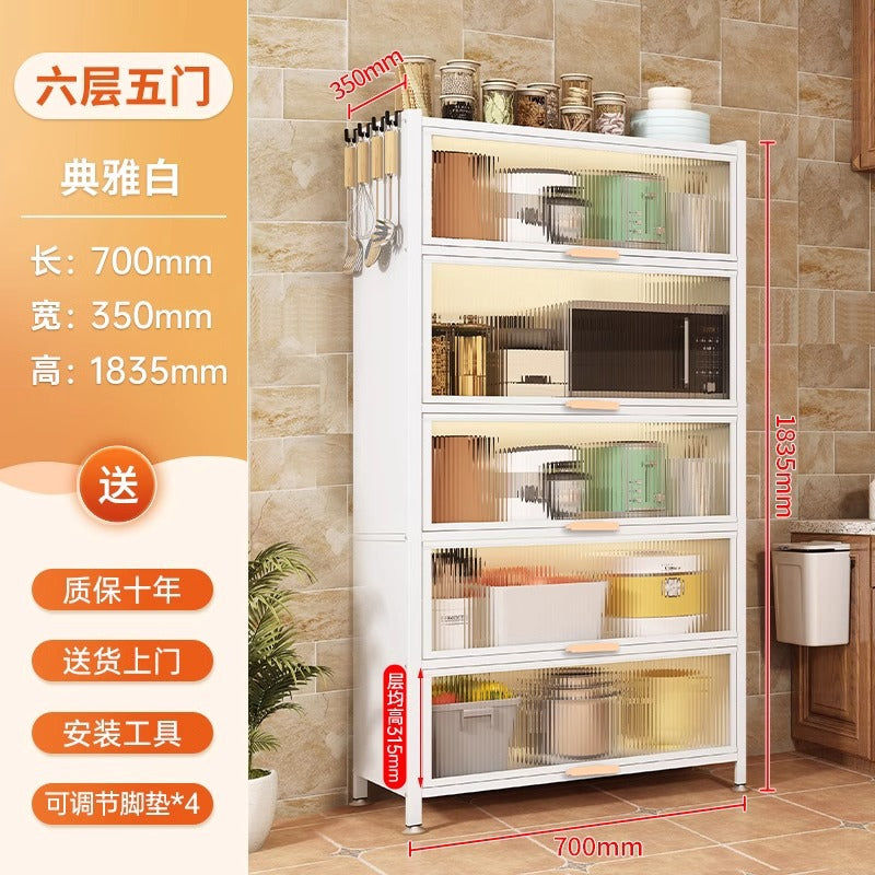 Kitchen storage rack multi-function microwave oven storage cabinet floor-standing multi-layer storage cabinet cupboard pot cupboard