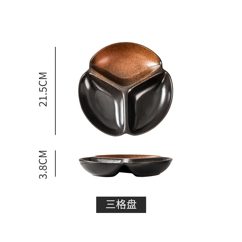 Japanese retro dessert plate - stylish & practical for home use - perfect for single servings, breakfast, snacks, and desserts