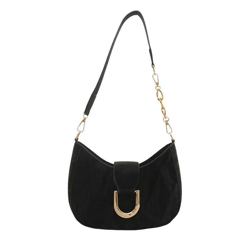 Retro women's shoulder bag women's 2025 spring new niche design versatile ins underarm bag temperament women's bag