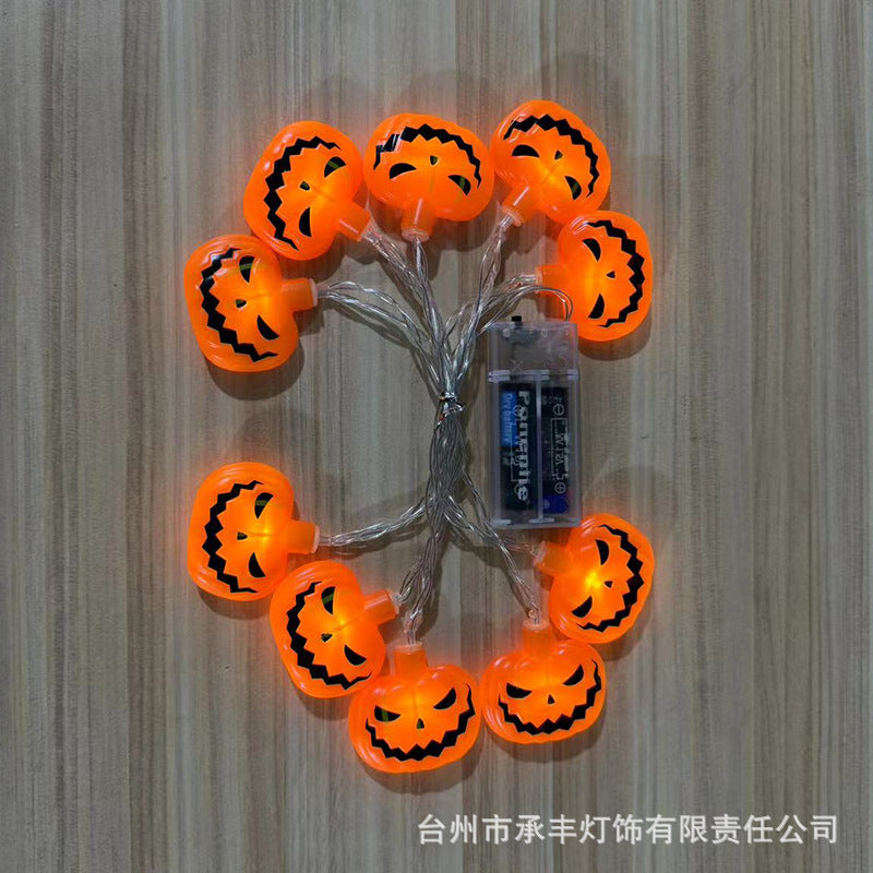 2024 Cross-border New Halloween Light String  Eyeball Skull Pumpkin Light Scene Arrangement Decoration Ambient Light