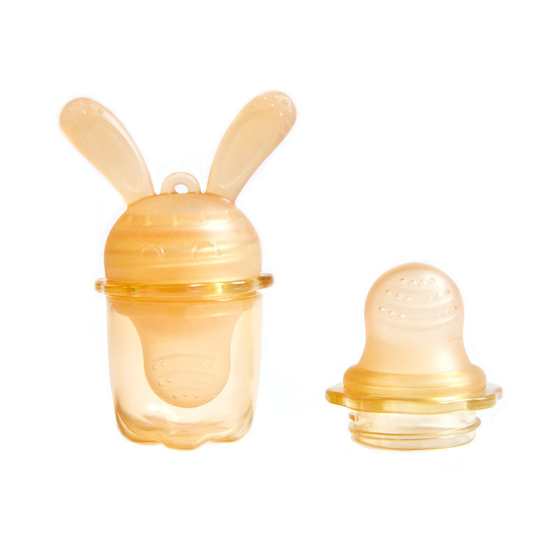 Babibele fruit & veggie teether bag - baby's first food & teething solution - liquid silicone teether stick