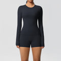 New arrival cross-border pure color double-sided brushed tight long yoga suit sports running fitness suit two-piece set for women