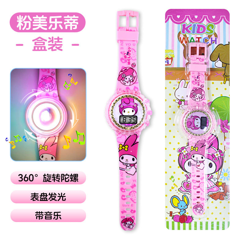 New sanrio colorful light-up children's electronic watch - my melody & hello kitty - perfect gift for kindergarten & elementary school boys & girls