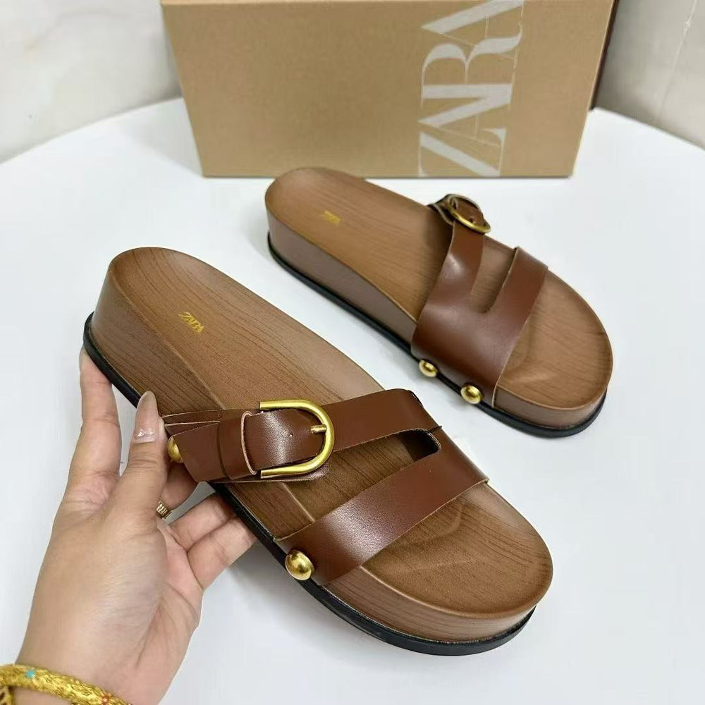 Za2025 spain 2025 summer new women's shoes summer flat shoes casual slip-on women's shoes fashion