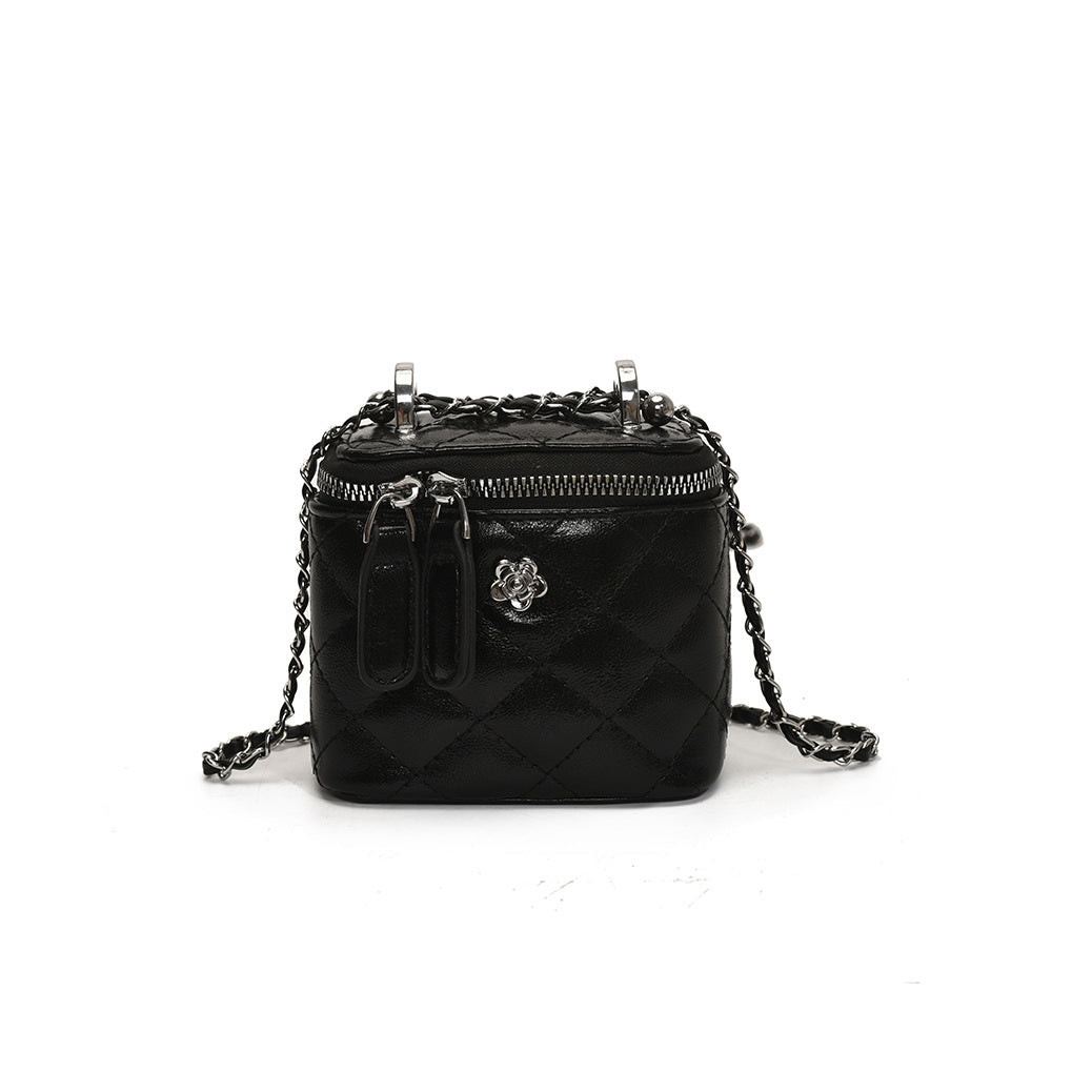 Foreign trade rhombus chain bag women's 2025 new summer niche shoulder messenger bag Korean version popular box bag