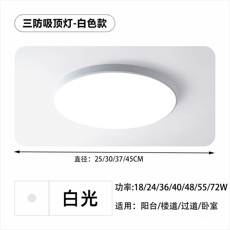 Ultra-thin led three-proof ceiling light, simple modern ceiling aisle light, corridor light, entrance corridor balcony round light