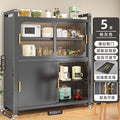 Kitchen storage rack for home pot and bowl storage cabinet multi-layer floor-standing storage sideboard dust-proof sliding door cabinet cupboard