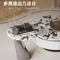 Ready-to-ship natural luxury stone coffee table, marble coffee table, small apartment villa living room pandora high-end round coffee table