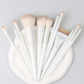 Jade white 12-piece makeup brush set + opp packaging