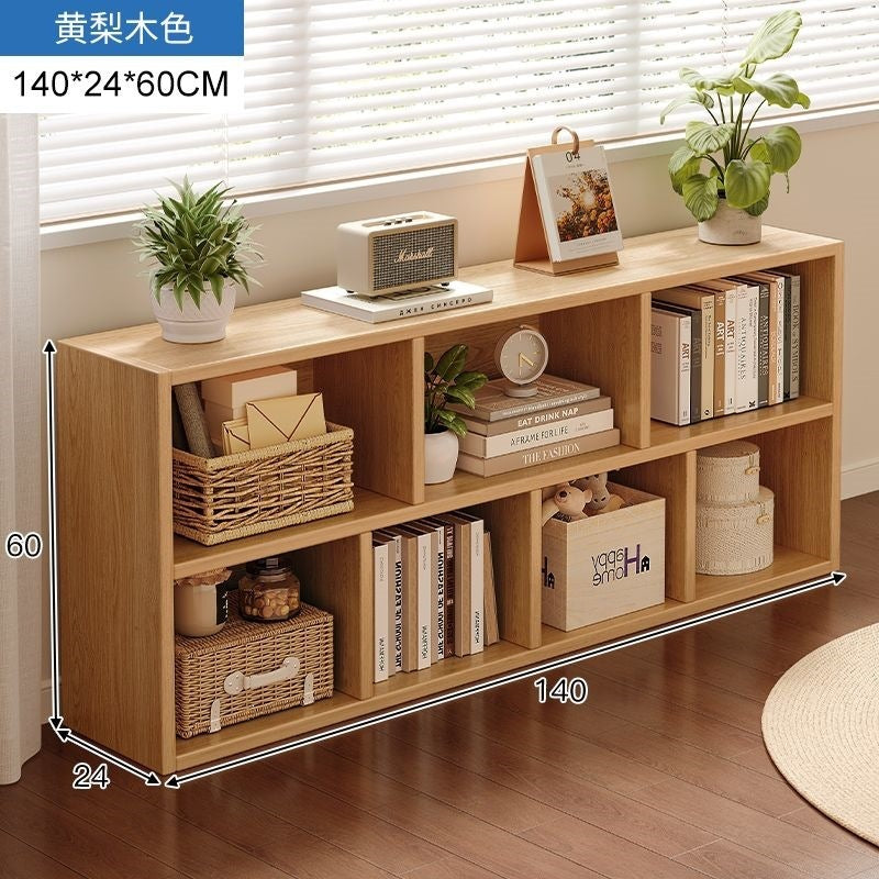 Bookshelf storage rack simple floor-standing wall-mounted storage cabinet rental house multi-layer living room for home bedroom small bookcase