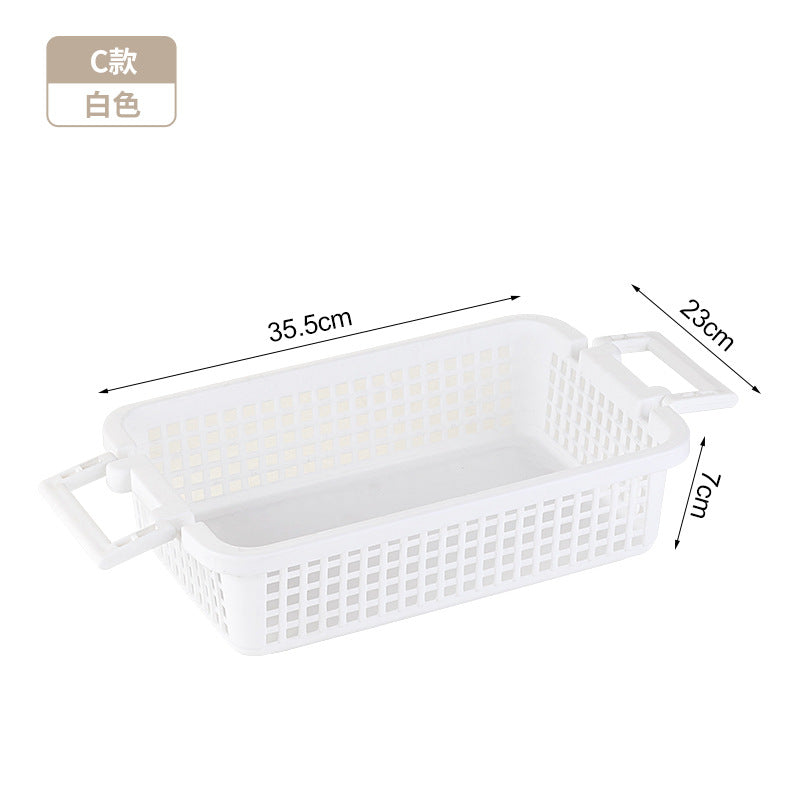 Kitchen Storage Basket Toy Sundries File Desktop Storage Basket Plastic Basket Dirty Clothes Bathing Storage Box Storage Basket