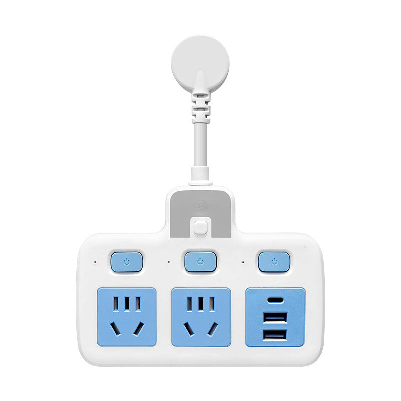 Usb multi-function socket panel multi-port converter power strip with cord, multi-outlet power strip, household power strip