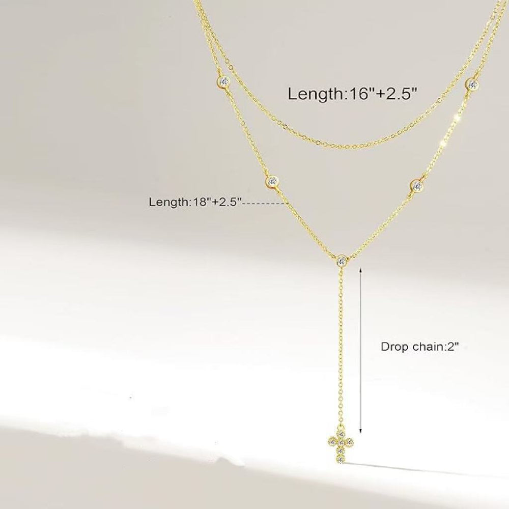Amazon cross-border new cross necklace niche design y-shaped necklace ins fashion stylish jewelry wholesale