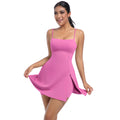 Fashion tape bottom sports fitness dress with chest pad breathable naked suspender beautiful back yoga one-piece tennis skirt