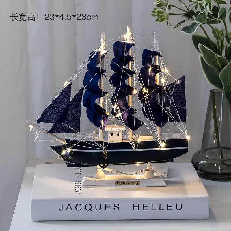 Smooth sailing sailboat model ornaments home decoration living room tv wine cabinet crafts graduate birthday gift