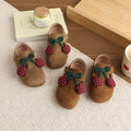 Vancahao little girl's cute birkenstock-style shoes  soft sole korean style girls' single shoes velcro casual baby shoes
