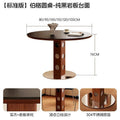 Medieval fengberg round table retro metal legs small apartment dining table scandinavian bauhaus solid wood for home slate dining table