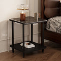 Small apartment simple accessible luxury coffee table bedside table square corner table metal frame small side table sofa side small table