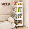 Multi-tier rolling cart organizer - kitchen, bathroom, and baby essentials storage rack - freestanding, fits narrow spaces and corners