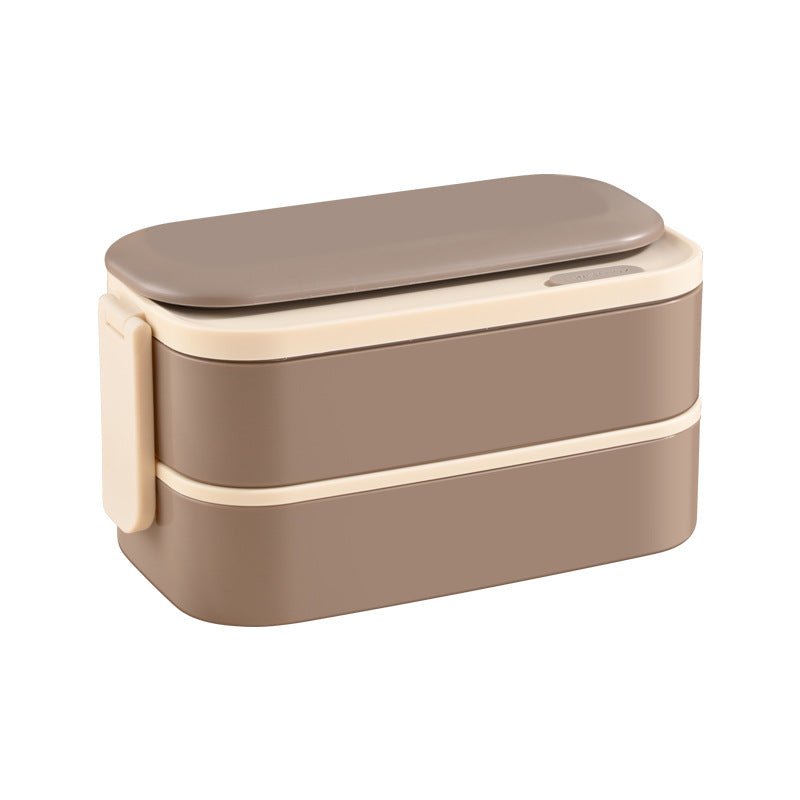 304 stainless steel thermal insulation lunch box Office workers can microwave oven can be heated portable lunch box Double-layer student lunch box