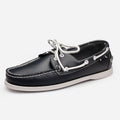 Men's genuine leather casual shoes - boat shoes, british style business formal leather shoes, retro classic handmade shoes