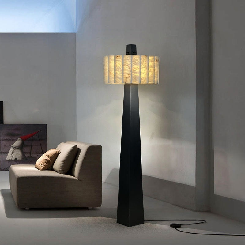 Artificial marble resin floor lamp - decorative statement piece for home, living room, sofa side, tv cabinet, and new home celebrations