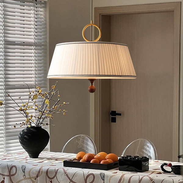 French antique dining room lamp tea room chandelier American retro living room study fabric lamp room bedroom main lamp