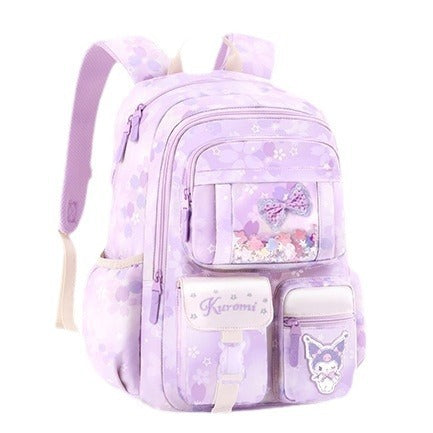 Kulomie 24 new primary school Korean version of the school bag for girls ultra-light load reduction ridge backpack 1-3-6 grade