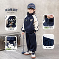 Boys'  spring/autumn tracksuit set: stylish and trendy loose-fit top and pants for boys