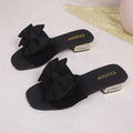 Women's summer sandals 2026: new korean style chunky heel peep-toe slides with bow detail - perfect for outdoor wear
