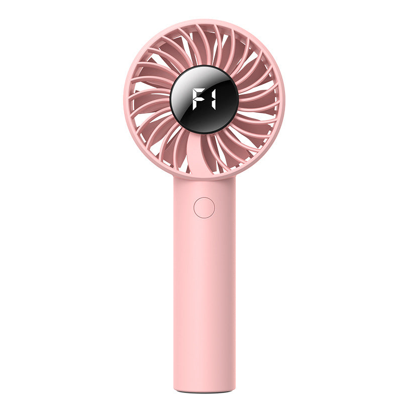 new arrival handheld small fan usb rechargeable portable mini fan for home desktop high wind digital display fan