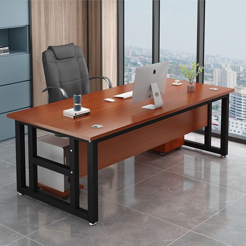 Computer desk desktop casual modern boss office desk staff slot table and chair combination for home desk single table without