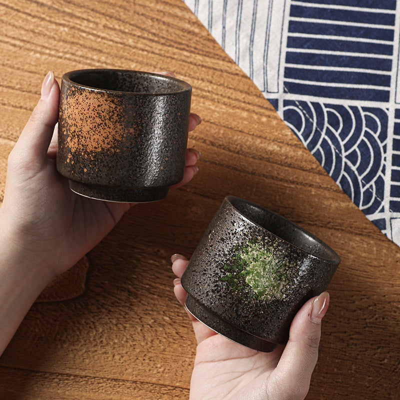 Japanese retro ceramic mug - perfect for office afternoon tea, milk, coffee, or cold beverages - ideal for restaurants and home use