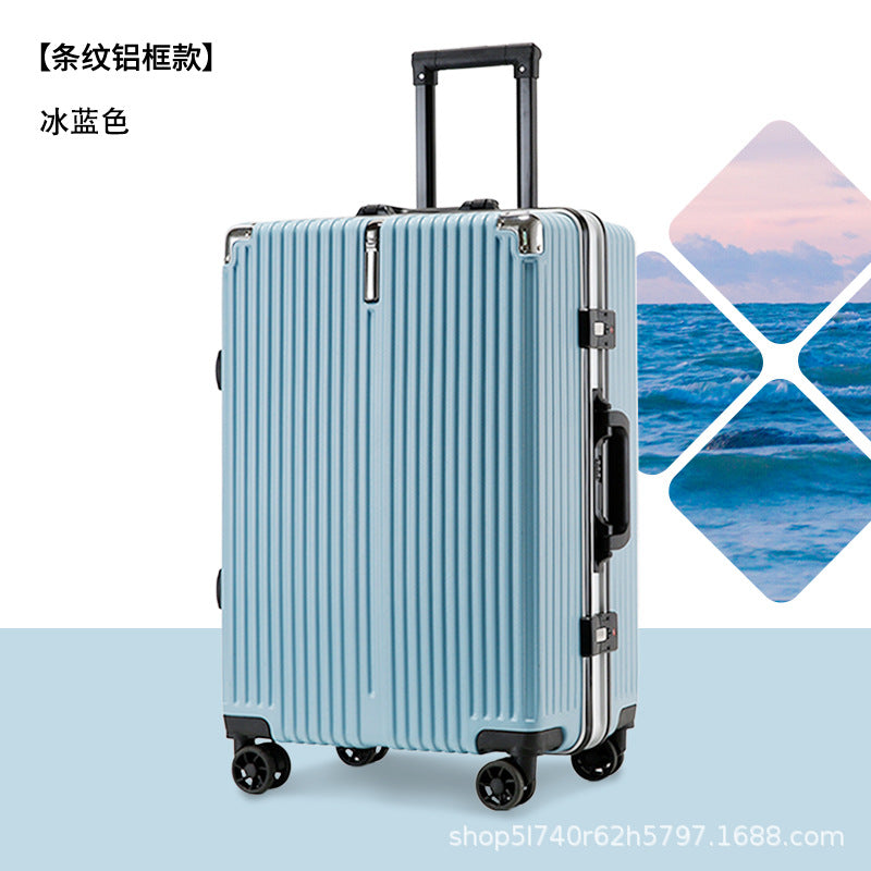 Manufacturer aluminum frame suitcase 24-inch password case 20-inch student fashion boarding case 26-inch universal wheel suitcase