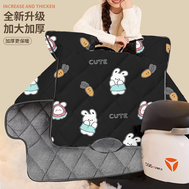 Battery car motorcycle cover 2025new arrivalfleece-linedthickened windproof quilt winter windproof quilt winterthickenedwaterproof