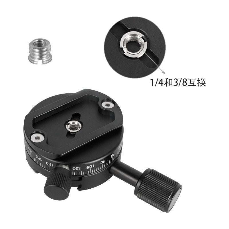 Aluminum alloy panoramic gimbal quick release plate clamp mount for dslr cameras - 360° rotating base panoramic clamp