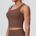 New arrival cross-border brushed yoga tops with chest pad fitness bra women's beautiful back sports intimatesbubble wrap vest outwear