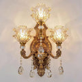 Three-head european style wall sconce - bedroom bedside lamp, wall-mounted living room background lighting, led corridor new arrival aisle fixture