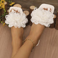 export floral flat slides women's new style outdoor casual lightweight beach sandals