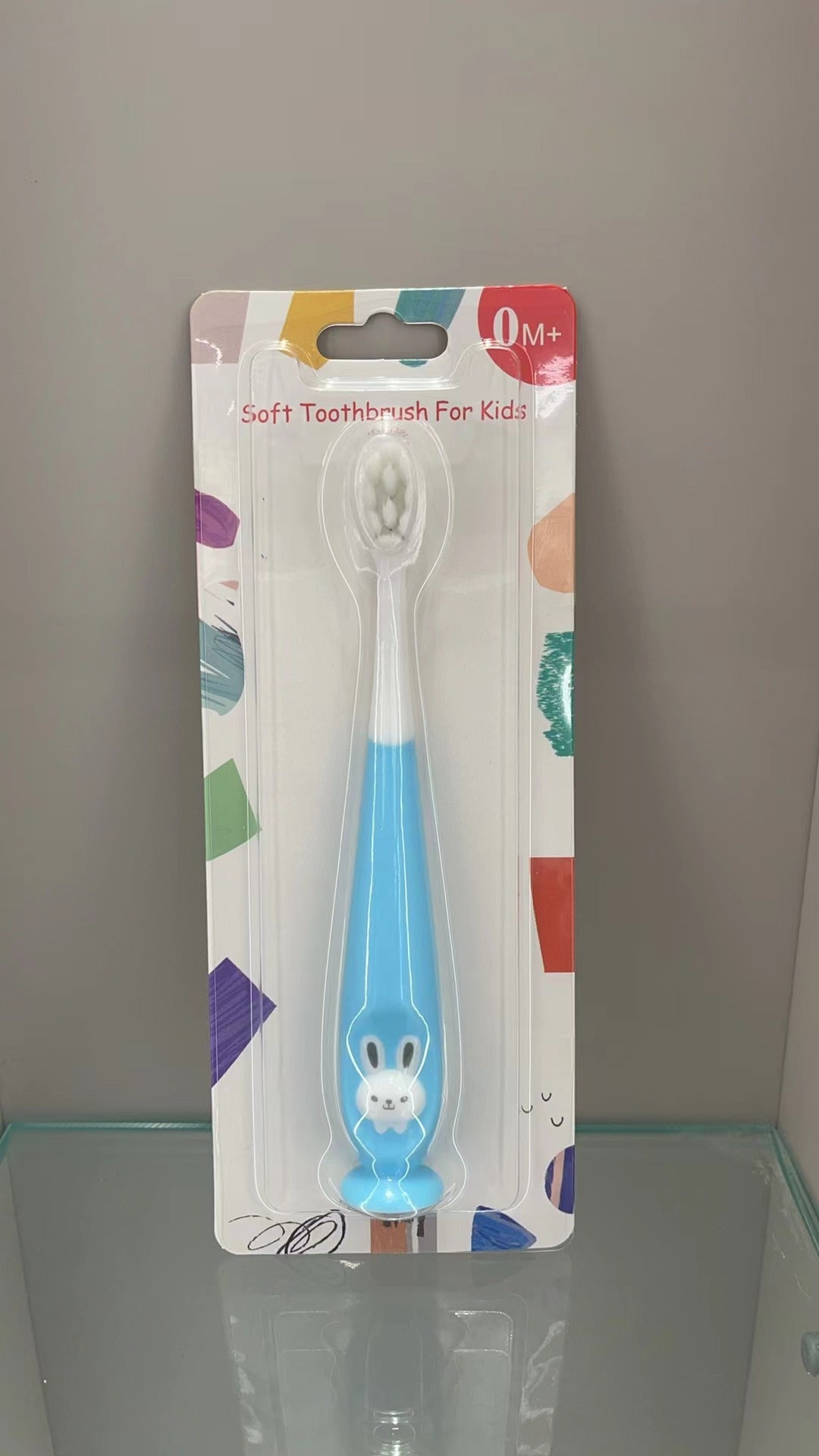 Infant and toddler toothbrush, cartoon rabbit hair planting soft hair toothbrush 1-12 years old baby soft hair oral cleaning toothbrush box