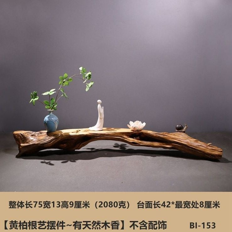 Weathered dead wood ornaments 2 thuja root carving bonsai bottom base tea ceremony tea room tea table dry tea table