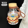 Summer travel plastic water bottle - stylish straw cup, cartoon design, large capacity, outdoor plastic cup - wholesale & customization available