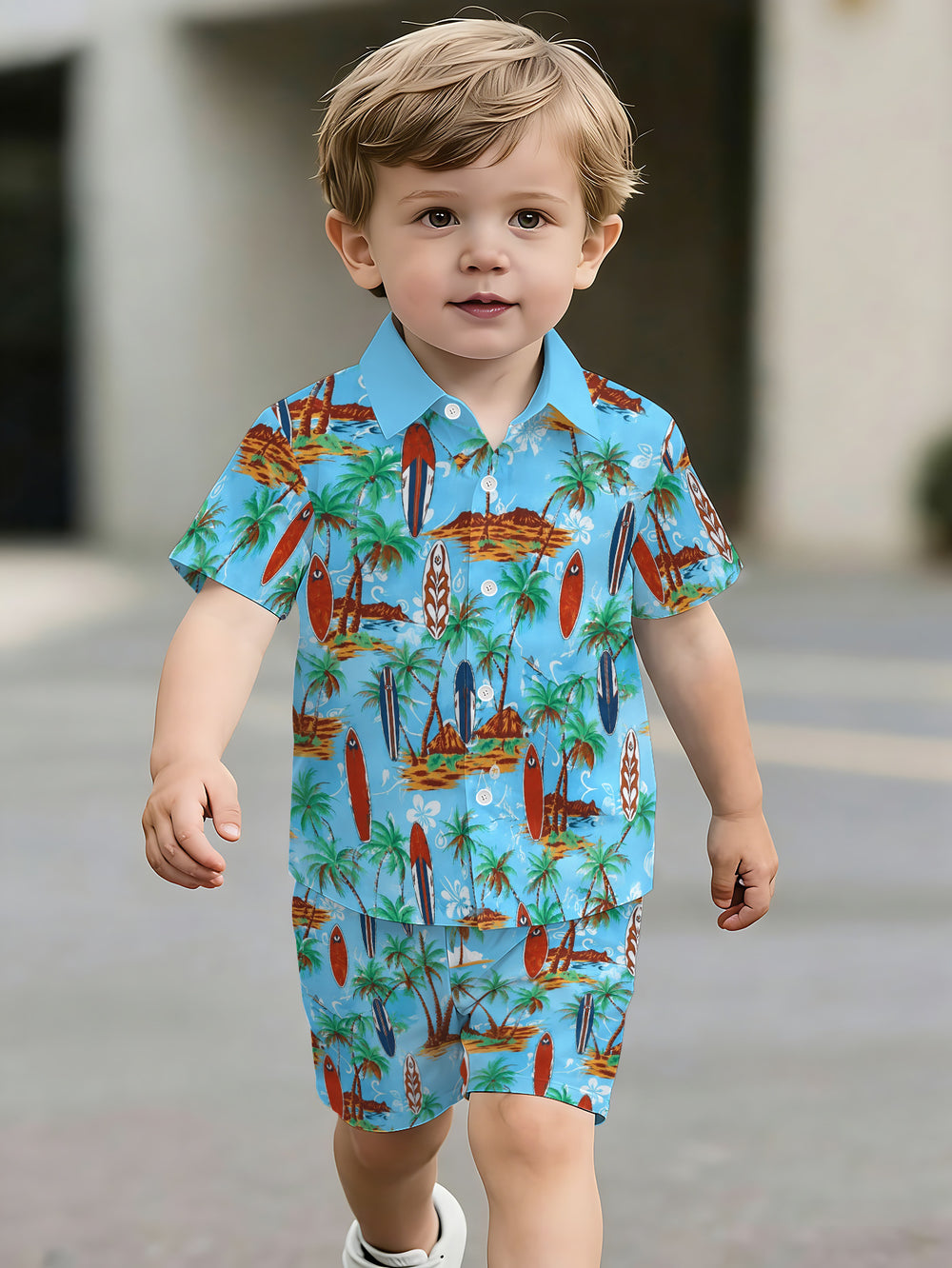hot-selling children's short-sleeved shirt set, casual shirt set, summer simple stripes, dropshipping available