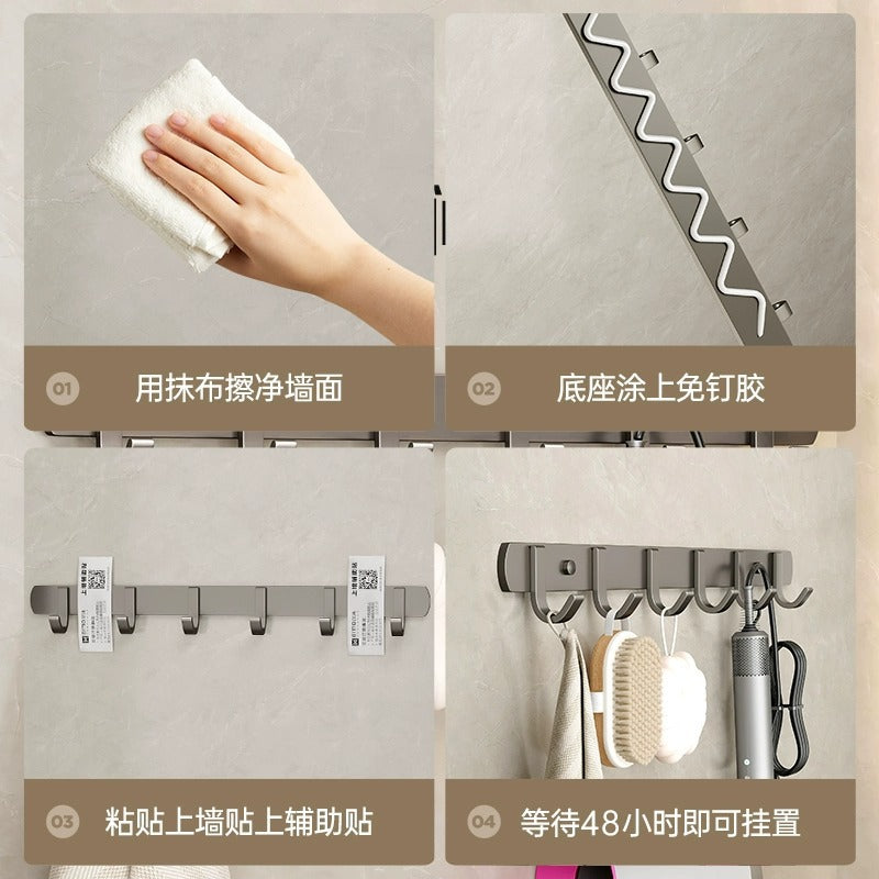 Heavy-duty adhesive hooks - no drilling required! perfect for bathrooms, tissue, towels, clothes, and hats. stick-on hooks for behind doors, wall-mounted, and over-the-door use