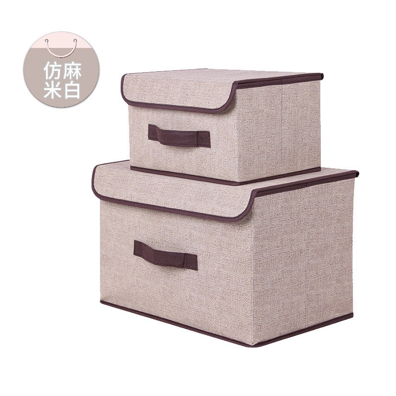 Home folding fabric storage box, clothing with cover dust storage box, multi-functional wardrobe sorting storage box wholesale