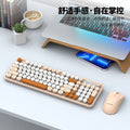 Viper wk300 dual-mode wireless bluetooth keyboard and mouse combo - punk keycaps - desktop pc laptop keyboard for women