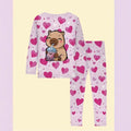 wholesale: girls' long-sleeved pajamas (set) - lightweight spring/autumn styles for toddlers and big kids